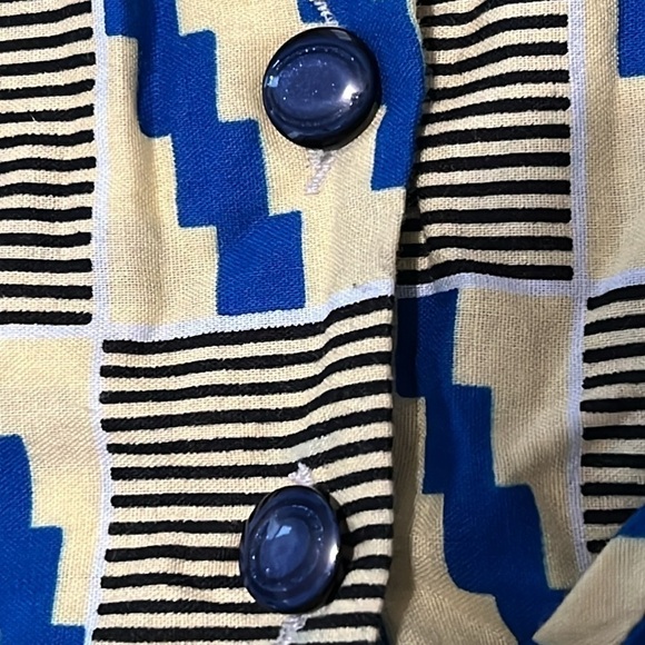 Cool and Funky Handmade Button Down Blouse with Drawstring/Tie Waist - Picture 5 of 5